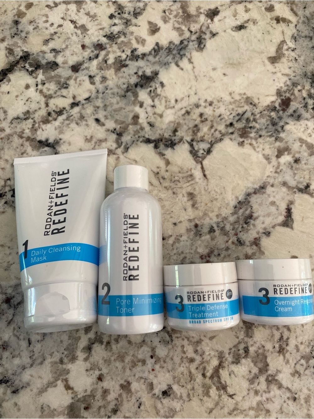 Rodan + Fields Redefine Skincare Set - White and Blue